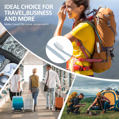 DR.BRIGHT 40-Pack Individually Wrapped Toothbrushes with Tongue Scraper | Bulk Soft Bristle Toothbrush Set for Adults, Travel-Friendly Disposable Toothbrushes for Hotels, Dental Offices(Multi-Colored)