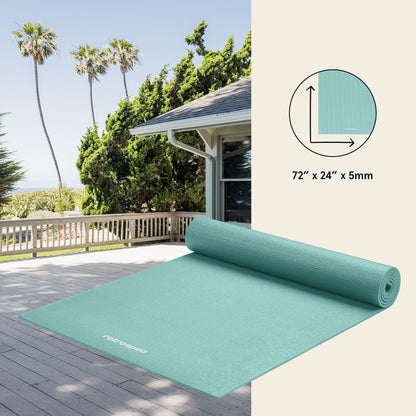 Retrospec Pismo Yoga Mat w/Nylon Strap for Men & Women - Non Slip Exercise Mat for Yoga, Pilates, Stretching, Floor & Fitness Workouts, .5mm Thick, Easy to Clean