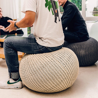 ART pinecone Yoga Ball Chair Cover - Cotton Rope Cover for Exercise, Birthing, Stability, Fitness, Balance, Pilates Ball (65 cm/26" Off White)