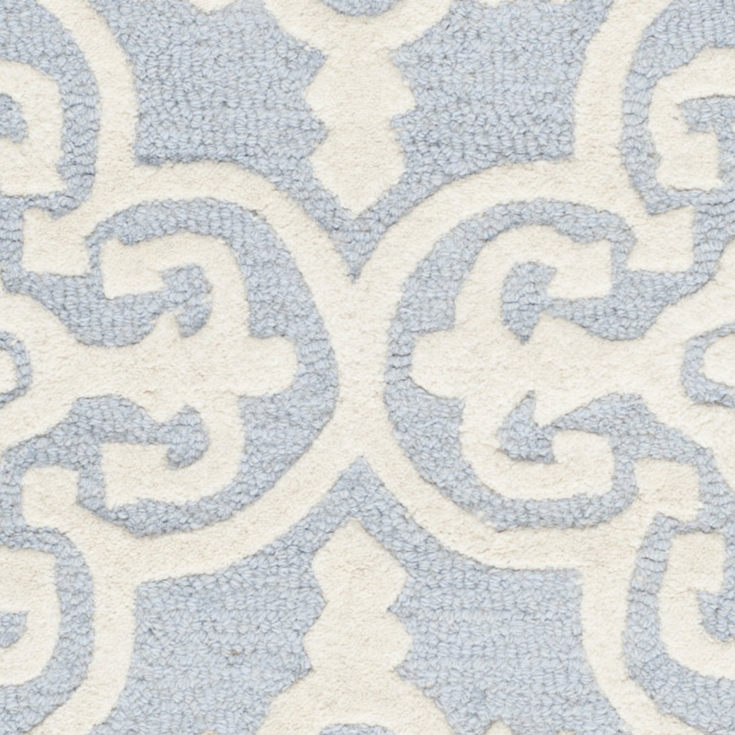 SAFAVIEH Cambridge Collection Accent Rug - 3' x 5', Light Blue & Ivory, Handmade Moroccan Wool, Ideal for High Traffic Areas in Entryway, Living Room, Bedroom (CAM133A)