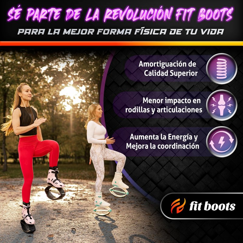 FIT BOOTS for Women Exercise - Premium Moon Shoes for Jumping, Kangaroo Shoes for Training, Cardio & Fun, Joint-Friendly, Rebounder Jumps Boots for Adults & Kids, Bouncy Workout (Women-Gold)