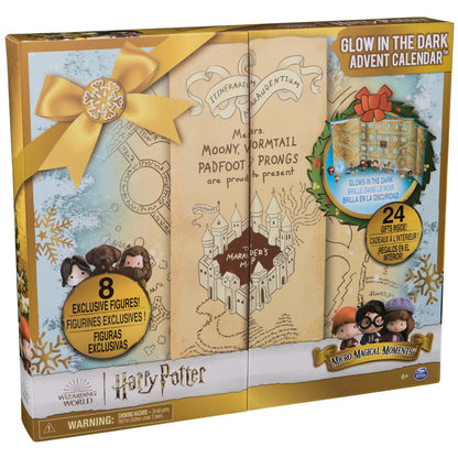 Wizarding World Harry Potter, Micro Magical Moments Glow in The Dark Advent Calendar 2024, 24 Surprise Toys, Christmas Countdown Calendar for Ages 6+
