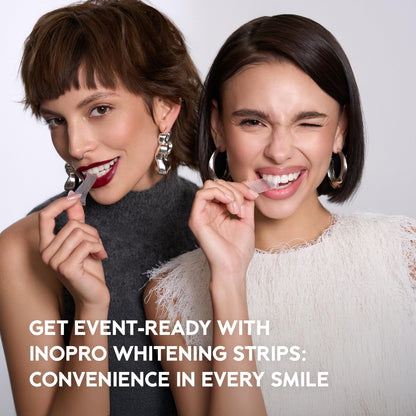 InoPro Natural Teeth Whitening Strips Kit, 14 Treatments Whitening for Sensitive Teeth, Peroxide Free, White Strips That Do Not Damage Enamel, Stain Removal