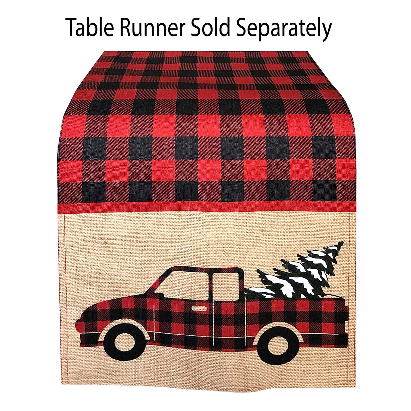 Newbridge Christmas Pine Hill Tree Farm Fresh Red Truck 72 Inch Long Table Runner, Nostalgic Retro Holiday Country Farm Truck No Iron and Stain Resistant Table Runner for Party, Banquet and Buffet