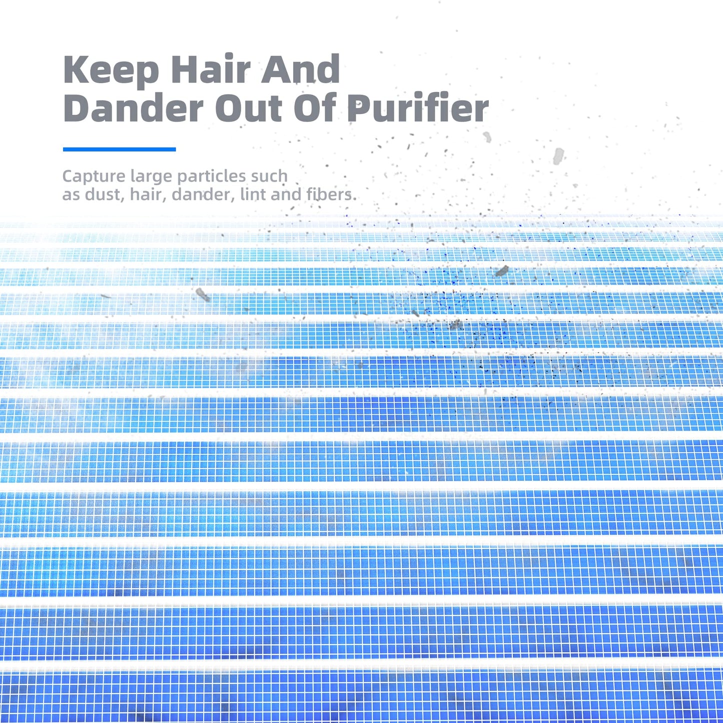 AROEVE MK01 & MK06 Air Filter Replacement 4-in-1 Air Filter for Smoke Pollen Dander Hair Smell Suitable- Standard Version