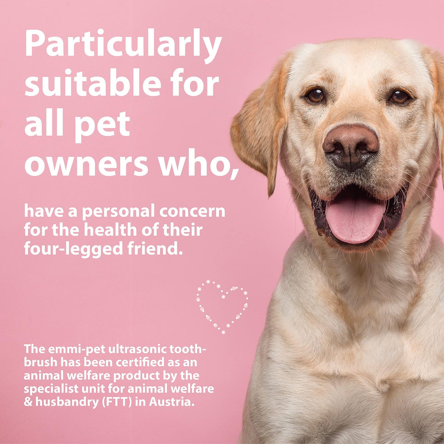 Emmi®-pet 2.0 PRO+ Oral & Skin Care Set Electric Toothbrush Set for Pets. Patented 100% ultrasonic no Brushing Technology deep-Cleans - for Healthier Teeth & Gums & Fresher Breath. Made in Germany.