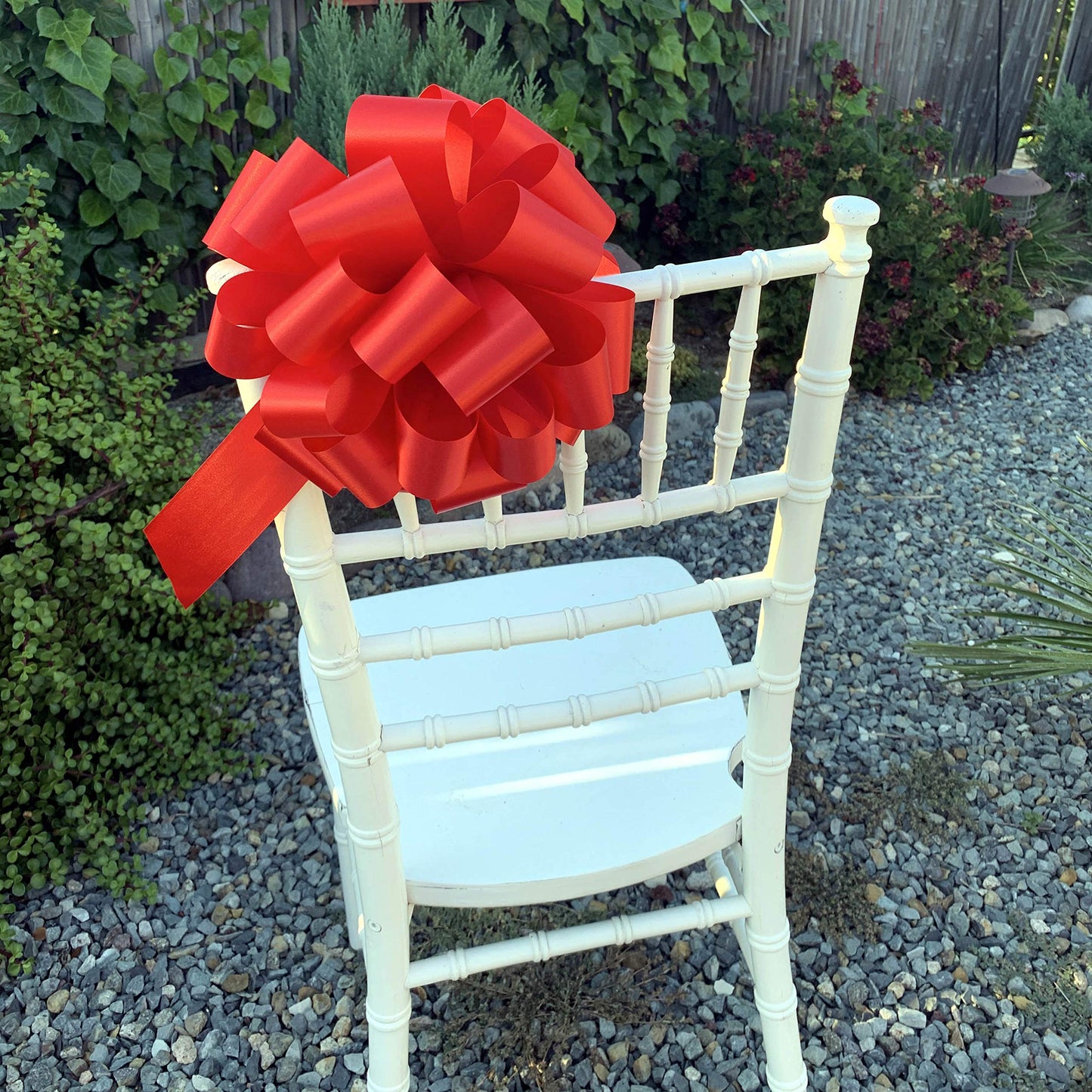 Large Red Ribbon Pull Bows - 9" Wide, Set of 6, Christmas, Wrapping, Wreath, Fundraiser, Decoration, Office, Big Gift Bows, Gift Basket, Valentine's Day, President's Day, Memorial Day. 4th ofJuly