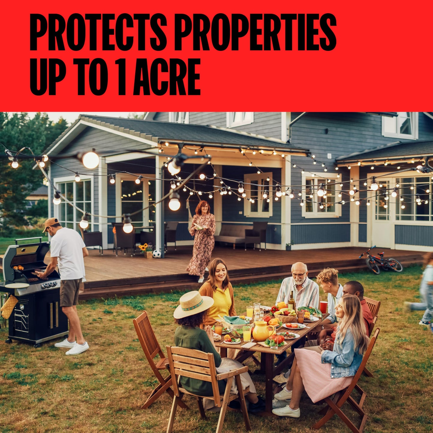 DynaTrap DT2030SR Fly Traps Outdoor - Mosquito & Flying Insect Killer for 1 Acre – Kills Flies, Gnats, Wasps - Bug Zapper Alternative - Black