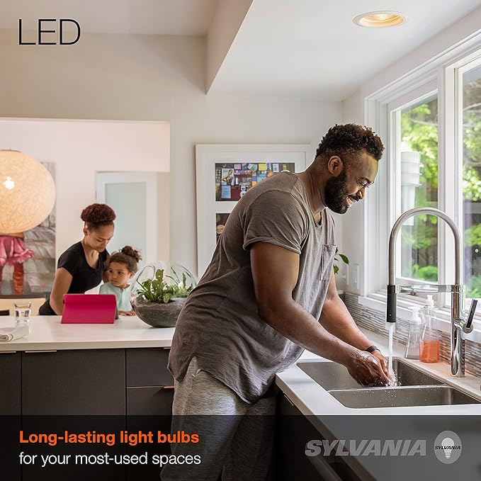 Sylvania ECO LED PAR38 Light Bulb, 90W = 14W, 7 Year, Non-Dimmable, 1000 Lumens, Clear, 4000K, Cool White – 2 Pack (41106)