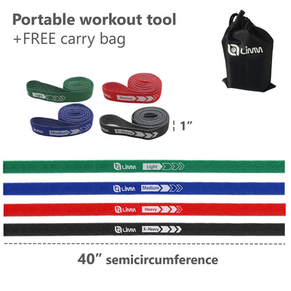 Fittest Pro by Limm Resistance Bands for Legs and Butt, Fabric Exercise Loop Bands Yoga, Pilates, Rehab, Fitness and Home Workout, Strength Bands for Booty