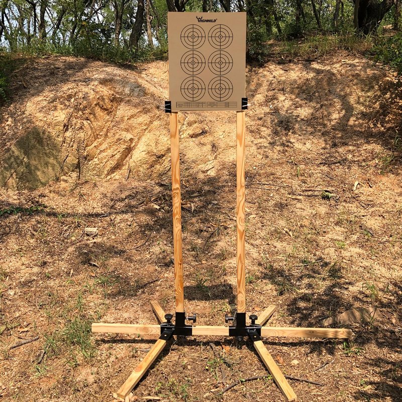 Highwild Shooting Stand Base Kit Steel Shooting Stand for Paper Targets Cardboard Silhouette and 1x2 Wooden Supports - 1 Set