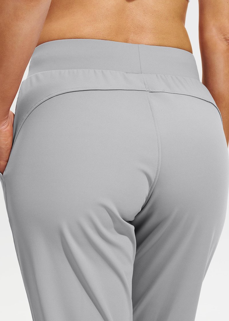 Libin Women's Joggers Pants Athletic Dance Sweatpants with Pockets Running Tapered Casual Pants for Workout,Lounge, Bright Grey M
