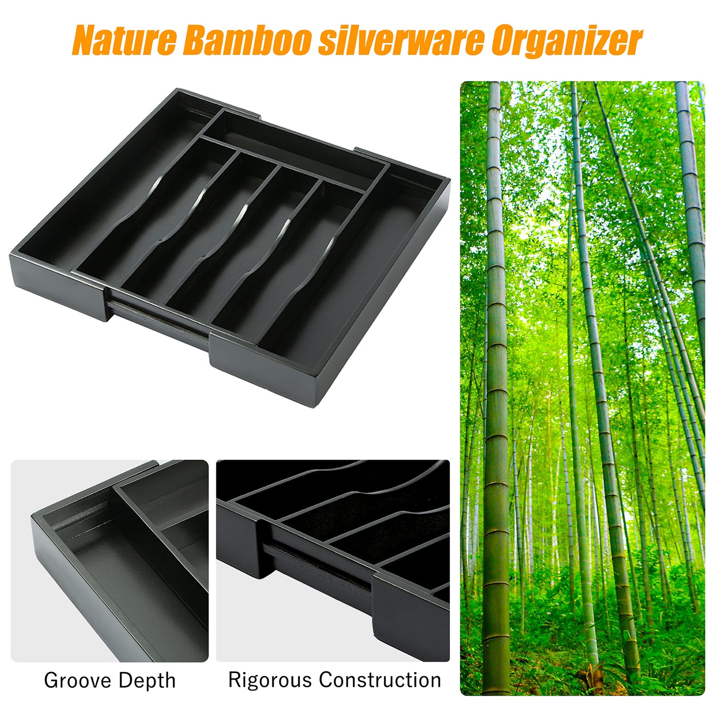 Kitchen Silverware Drawer Organizer and Storage Cabinet Utensil Rack Bathroom Counter Vanity Extra Large Big Cooking Drawer Organizers Countertop Pantry Storage Cabinet Best Kitchen Must Haves 2025