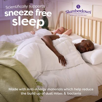 Slumberdown Anti Allergy Double Duvet 10.5 Tog - Allergy UK Approved All Year Round Double Quilt for Allergy Sufferers - Made in the UK, Anti Bacterial and Machine Washable Bedding (200 x 200cm)