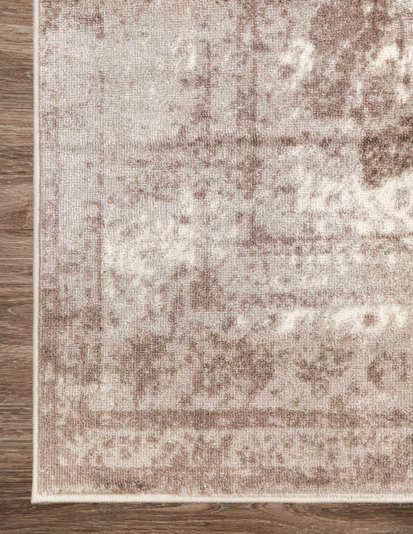 Rugs.com - Monte Carlo Rug – 3 Ft Square Beige Easy-Clean Rug – Bohemian Medallion for Entryways and Kitchens