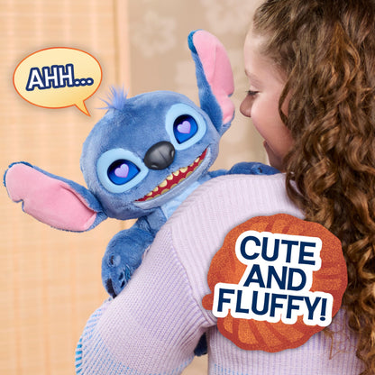 Just Play Disney Stitch Many Moods 34,3 cm Interactive Plush, 50+ Sounds & Phrases, LCD Eyes, inspired by Disney's new live-action Lilo & Stitch movie, Toy for Fans, Girls, Boys, Kids 3