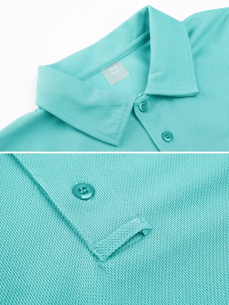 MAGCOMSEN Men Polo Shirts Short Sleeve Golf T Shirts Fishing Shirts Work Casual Quick Dry Shirts Water Blue XL