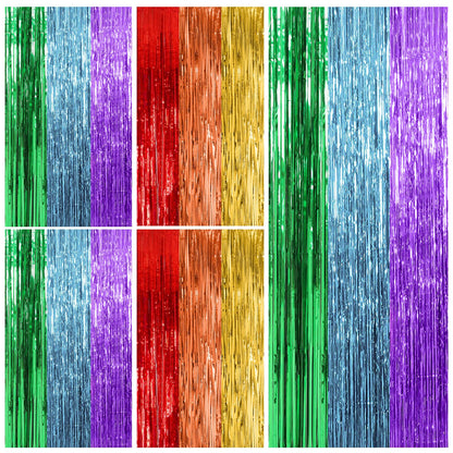 2 Pack Pink Backdrop Party Decorations Tinsel Curtain Party Backdrop Foil Fringe Birthday Decorations Photo Booth Streamer Backdrop Pink Theme Bachelorette Graduation Decor