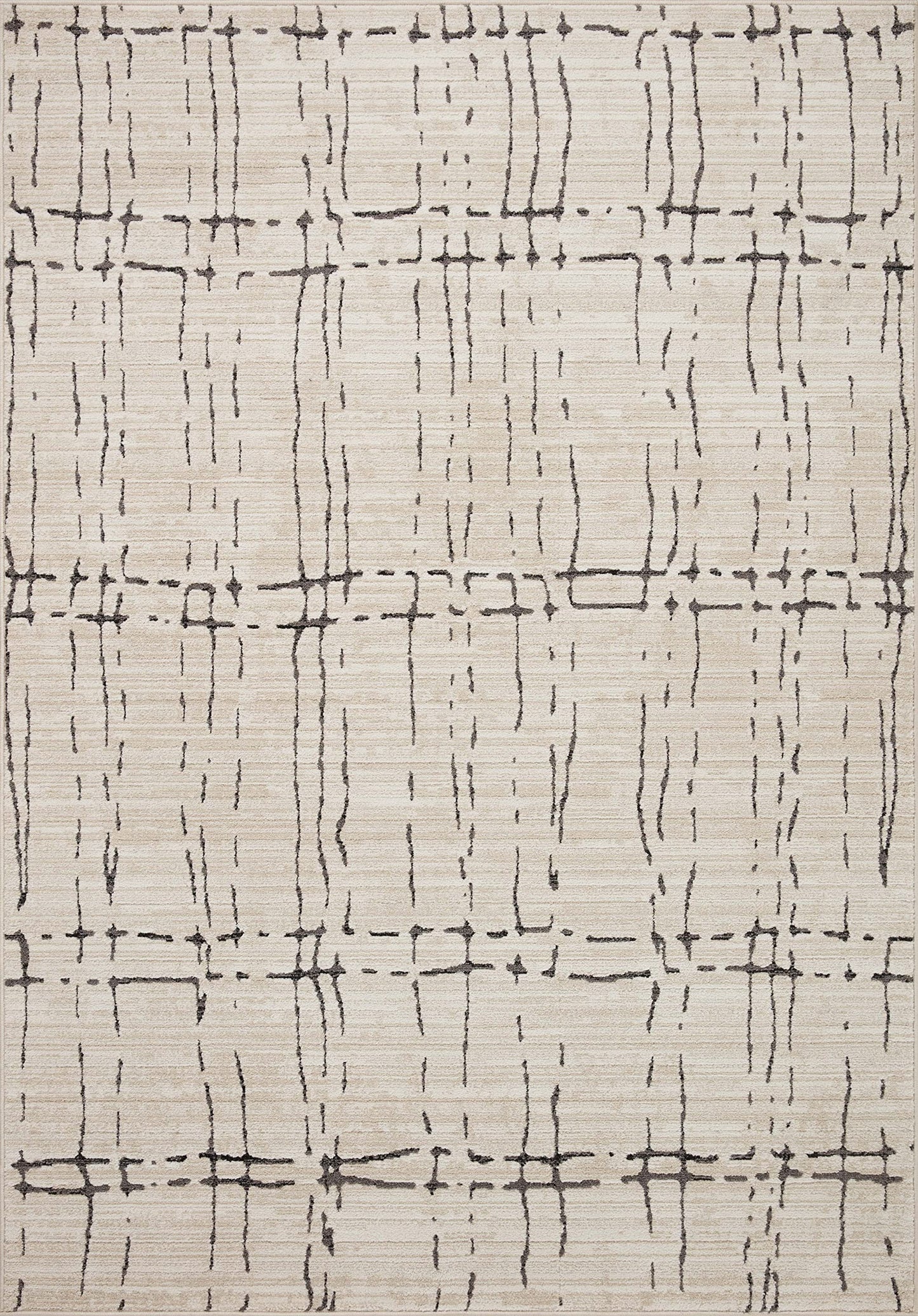 Loloi Darby Collection DAR-06 Sand/Dk. Grey 6'-7" x 9'-3" Area Rug