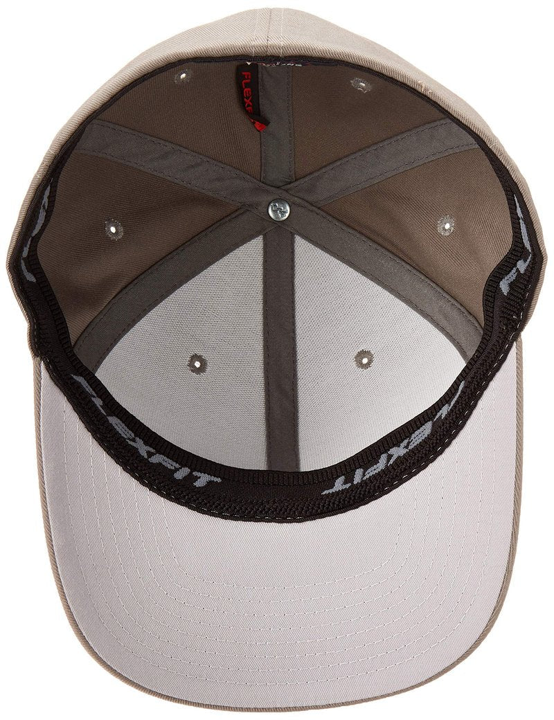 Flexfit Men's Wooly Combed Twill Fitted Baseball Cap, Gray, Small-Medium
