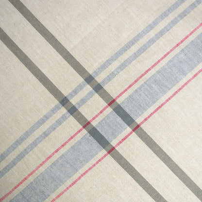 DII 100% Cotton, Machine Washable, Everyday French Stripe Kitchen Tablecloth for Dinner Parties, Summer & Outdoor Picnics - 70" Round Seats 4 to 6 People, Gray