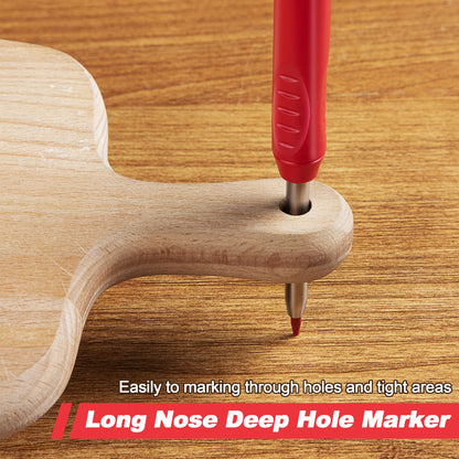 6 Pack Carpenter Pencil with Sharpener, Mechanical Carpenter Pencils with 36 Refills, Heavy Duty Construction Pencil Woodworking Tools for Architect Marking