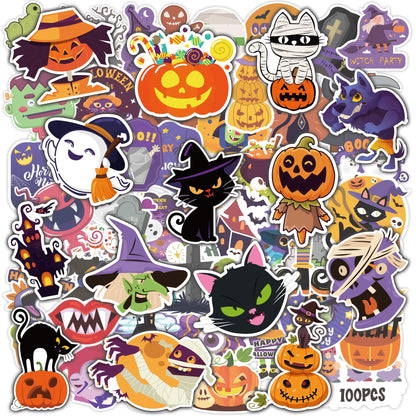 OHOME Halloween Stickers | 100 PCS Halloween Party Favors - Halloween Games Toys Gifts Party Supplies - Crafts Accessories Treats Bulk for Classroom