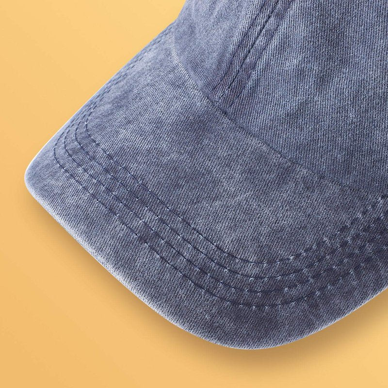 MEINICY 3 Packs Washed-Cotton Plain Baseball Cap, Vintage Adjustable Dad Hats Gift for Men/Women,Unstructured(Black,Blue+Burgundy)