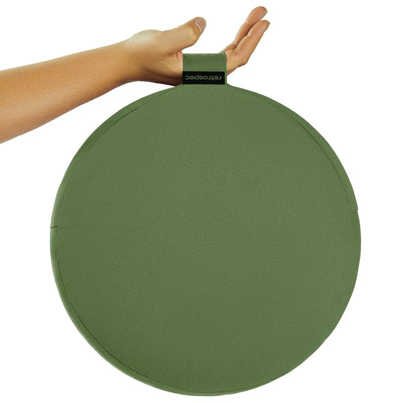 Retrospec Sedona Zafu Meditation Cushion & Floor Pillow with Buckwheat Hulls - Adjustable Yoga Accessory for Women - 13in Round Cotton Seat with Handle & Washable Cover
