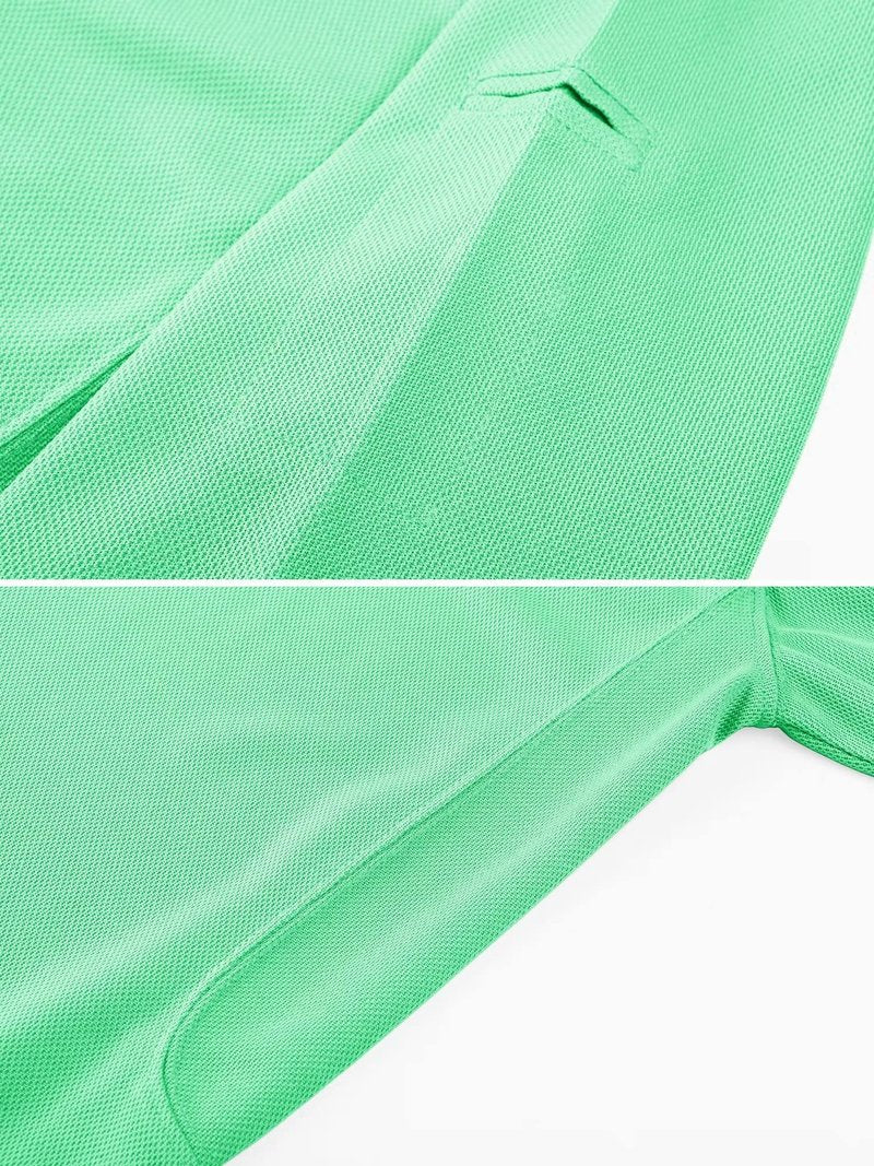 MAGCOMSEN Golf Polo for Men Short Sleeve T Shirts Work Shirts Lightweight Shirts Quick Dry Shirts Mint Green L