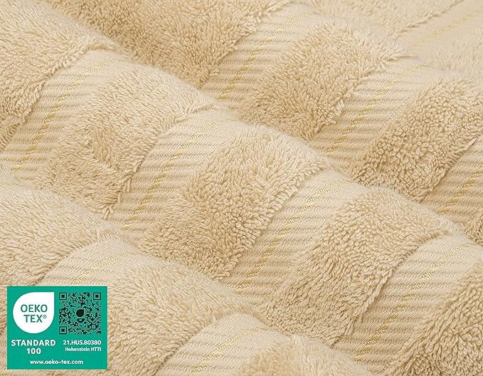American Soft Linen Luxury 6 Piece Towel Set, 2 Bath Towels 2 Hand Towel 2