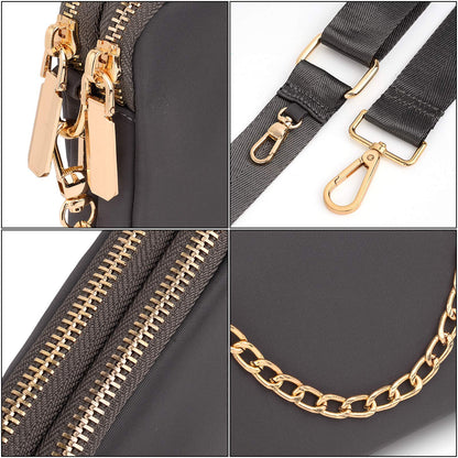 UTO Small Crossbody Bags for Women 3 in 1 Trendy Belt Purse Fashion Designer Mini Cute Sling Fanny Chest Pack
