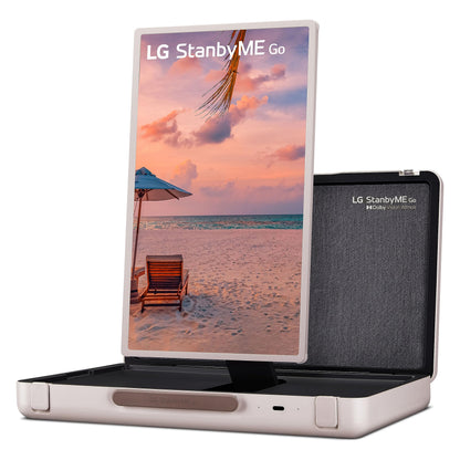LG 27-Inch Class StanbyMe 1080p-Portable Touch-Screen-Monitor 27ART10AKPL, Built-in Battery, Full Swivel Rotation, 60Hz Refresh Rate, Calming Beige