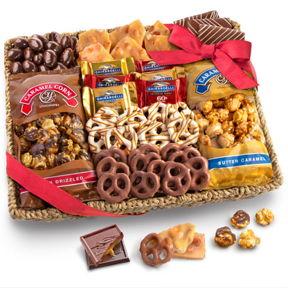 A Gift Inside Chocolate, Caramel and Crunch Grand Gift Basket