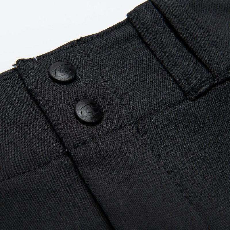 Champro Traditional Fit Triple Crown Classic Baseball Pants in Solid Color with Reinforced Sliding Areas, Black, Medium