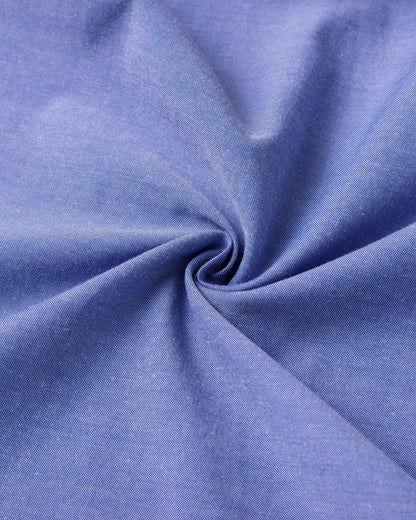 Alimens & Gentle Mens Solid Oxford Shirt Long Sleeve Dress Shirt Work Casual Button Down Shirts with Pocket Aroyal Blue