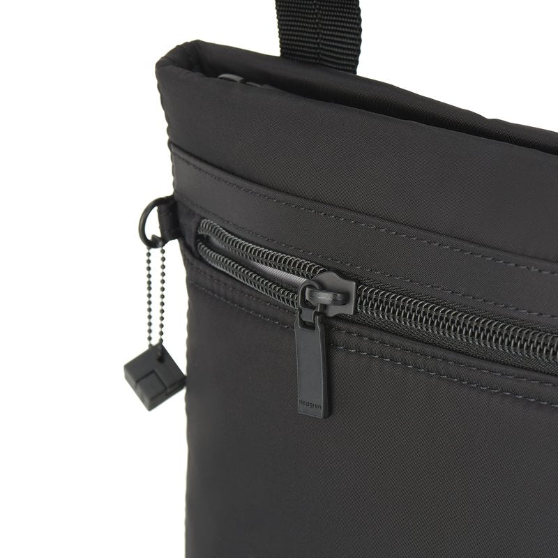 Hedgren LEONCE Crossbody Bag - RFID Protection, Zip Lock, Pen & Slip Pockets, Water-Repellent, 0.92L - Black