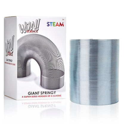 WOW! STUFF Super-Size Metal Spring Toy – Giant Stretchy Slinky for Kids and Adults – Classic Sensory STEM Toy, Performs Tricks, Walks Downstairs, Robust and Durable, Fun for All Ages 5+