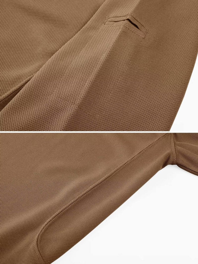 MAGCOMSEN Mens Polo Shirts Short Sleeve Golf Work Casual Quick Dry Breathable Summer Shirt Brown XXL