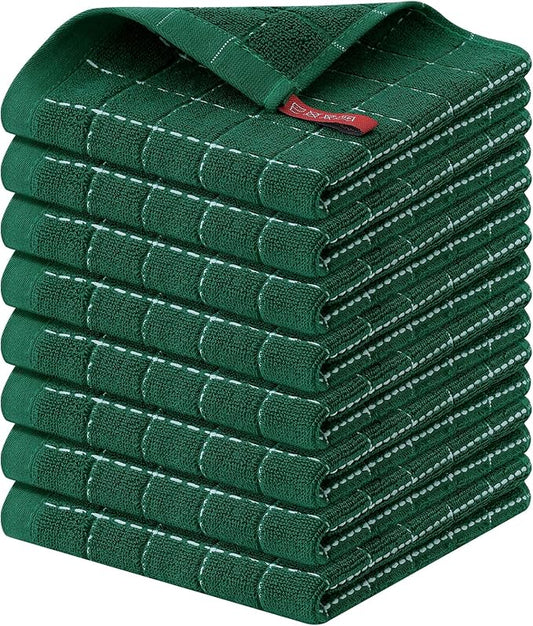 Homaxy 100% Cotton Terry Kitchen Dish Cloths, Ultra Soft and Absorbent Dish