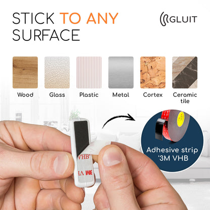 GLUIT Adhesive Desktop Cable Organizer Versatile Cord Holders Wire Clips and Cable Holder Cord Organizer for Desk Table Accessories Office Spaces New White 5 Pack