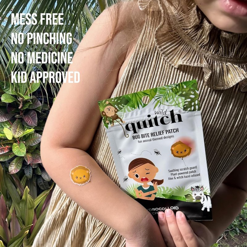Mosquito Bite Relief Patches for Kids | Safari Animal Design - Effective Anti-Itch Solution for Summer Adventures