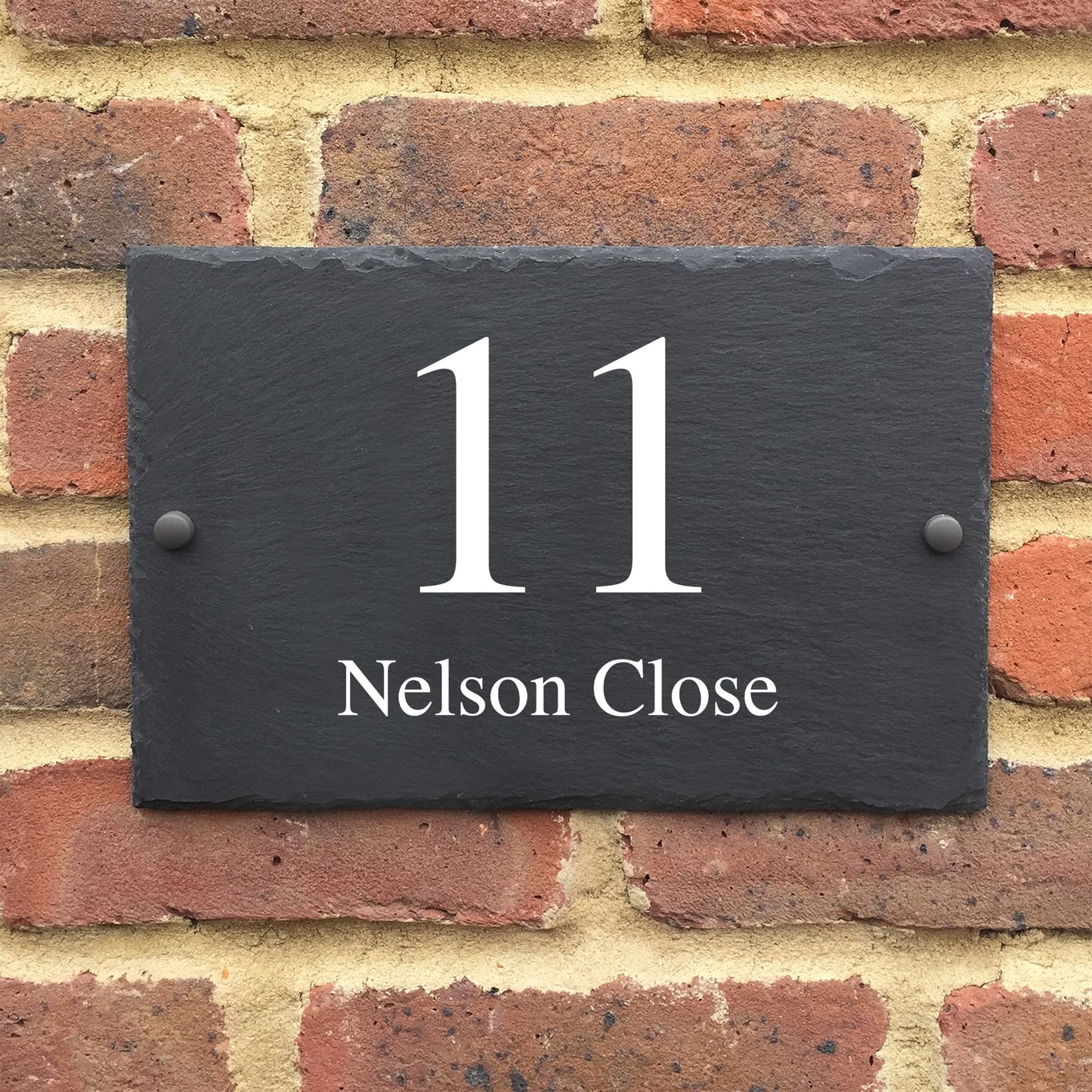 Bespoke Slate House Signs - Handmade Custom Door Number Wall Plaque with Rustic Black Farmhouse Design - Includes Screws & Fixings - Ideal for Home, Office, Gate, Porch - 200x300mm