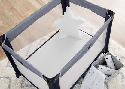 American Baby Company 2 Pack 100% Natural Cotton Fitted Pack and Play Sheets 39" x 27" - Soft & Breathable Pack N Play Sheets for Playard & Mini Crib Mattress, White, for Boys & Girls