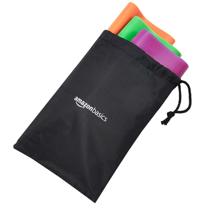 Amazon Basics Resistance Bands, Set of 3, Orange/Green/Pink