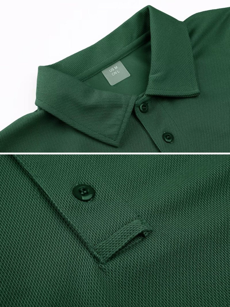 MAGCOMSEN Short Sleeve Polo Shirts for Men Golf Polo Shirts Casual Shirts Quick Dry Performance Shirts Dark Green XXL