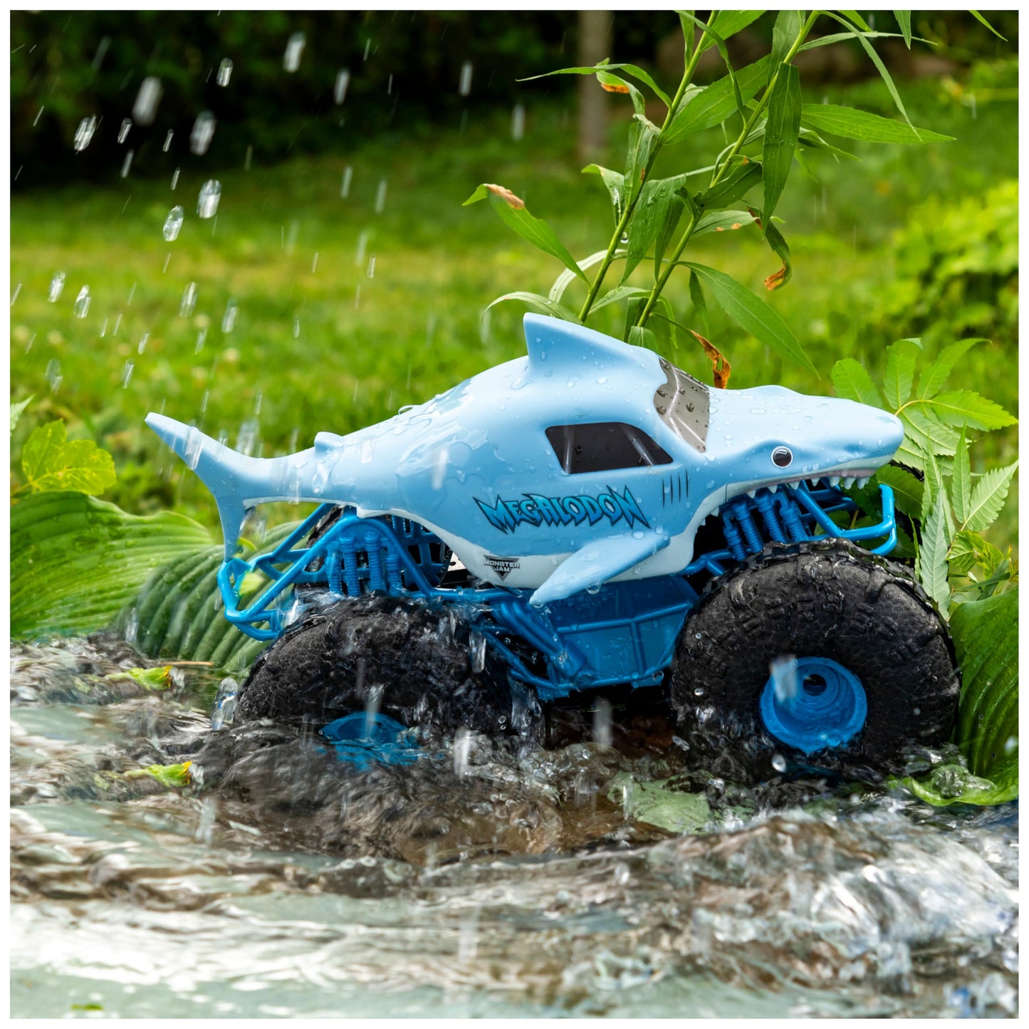 Monster Jam, Official Megalodon STORM All-Terrain Remote Control Monster Truck, 1:15 Scale