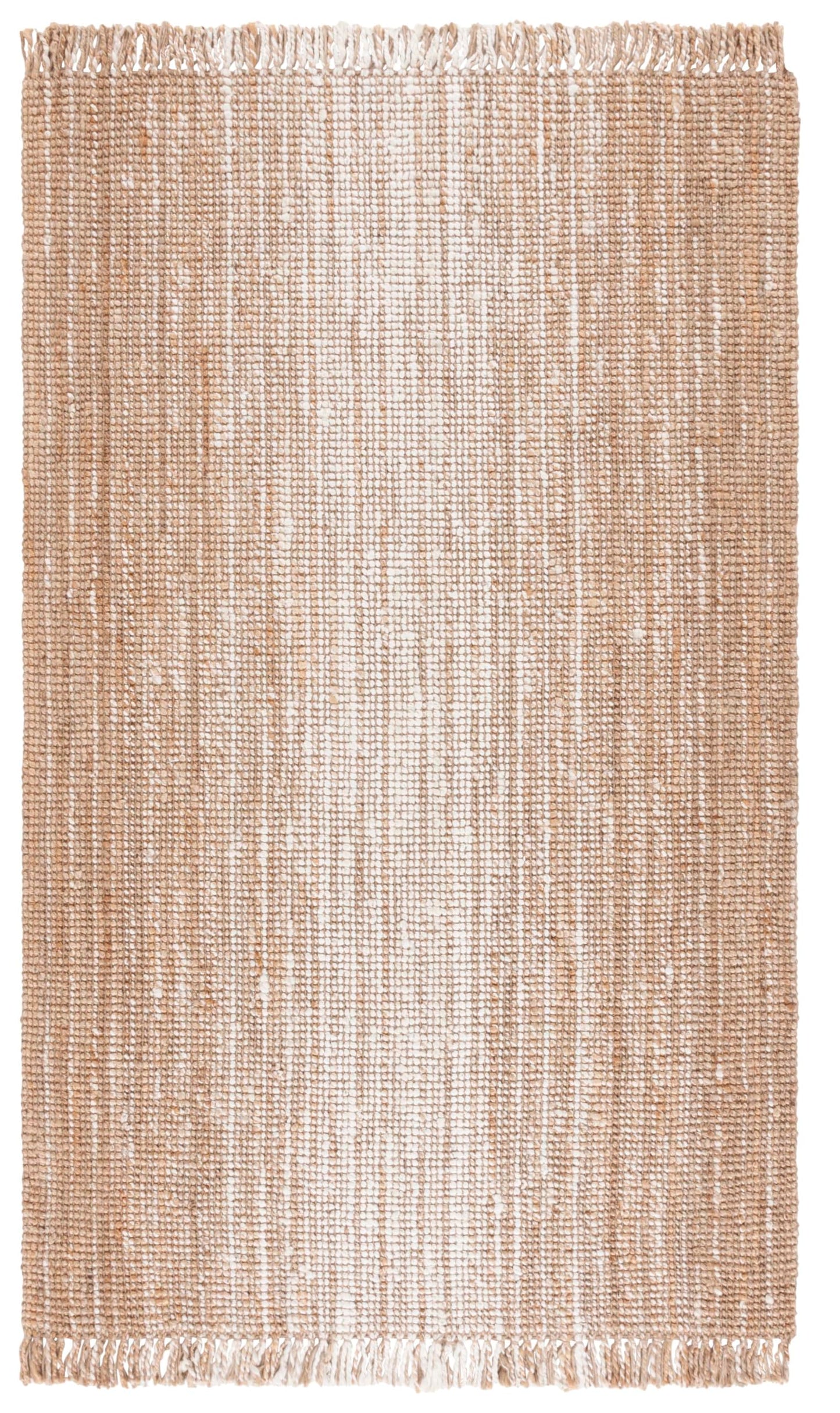 SAFAVIEH Natural Fiber Collection Accent Rug - 4' x 6', Ivory & Natural, Flatweave Jute, Ideal for The Living Room, Dining, Bedroom (NF843A)