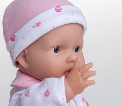 JC Toys La Baby Caucasian Baby Doll Set – 11 Inch Soft Baby Doll | Washable |Removable Pink Outfit w/ Hat & Blanket | For Children 12 Months +