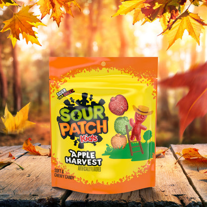 SOUR PATCH KIDS Apple Harvest Soft & Chewy Candy, Halloween Candy, 6 - 10 oz Bags